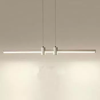 Минималистичный серебристый подвесной светильник для столовой, современный простой обеденный стол, островной бар, белая колонна, прорезной подвесной светильник для чайного домика 18W&White light белый