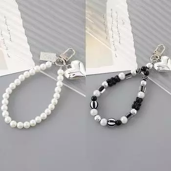 Минималистичный универсальный сердечный телефонный брелок для телефона с бисером, подвеска для женщин и девочек, украшение для сумки, аксессуары, подарки