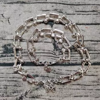 Минималистская форма ногтей ожерелье браслет ювелирные изделия прилив