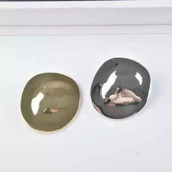 Минималистская нерегулярная геометрическая металлическая неровная полированная овальная брошь для женщин и девушек, ювелирные изделия для вечеринок, подарки