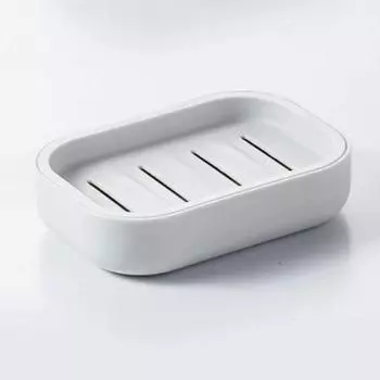 Минималистская пластиковая мыльница с двухслойным сливом: Идеально подходит для ванной комнаты, туалета и хранения мыла для лица 1 pack