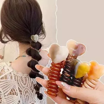 Минималистская повязка на голову с пузырьками, высококачественная и заботливая телефонная линия, петля для волос, женская повязка на голову с косичкой и хвостиком бездна