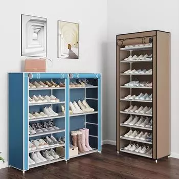 Минималистский органайзер для обуви, пылезащитный шкаф для обуви, многослойная нетканая мебель для дома, экономящие место шкафы, полка для обуви