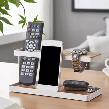 Минималистский стиль прикроватный столик стеллаж для хранения часов держатель для очков подставка для телефона вешалка для ключей настольный лоток для хранения органайзер