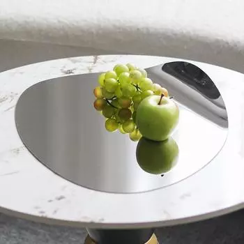 Минималистское искусство, деформированное угловое зеркало, нестандартный металлический поднос, украшения для гостиной, обеденного стола, витрина для хранения вещей, модель, аксессуары для комнаты