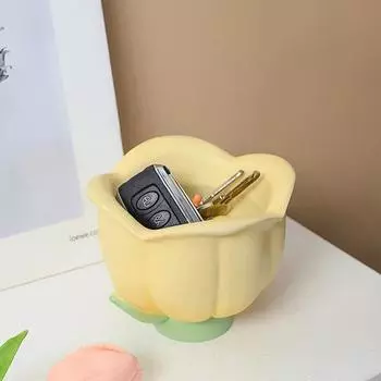 Минимализм Мультфильм Тюльпан Хранение Украшения Кавайные Аксессуары Украшение Рабочего Стола Хранение Девичьей Комнаты Милый Домашний Декор