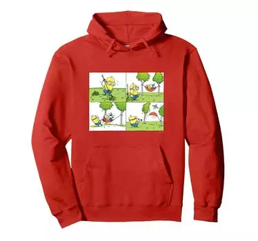 Minion cartoon hoodie Four-panal