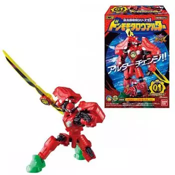 Minipla Bustaro Sentai Series 01 Donmomotaro Alter (12 шт.) Конфеты-игрушкиРамунэ сладости 1 шт. (Братья Буутаро Сэнтай Дон)