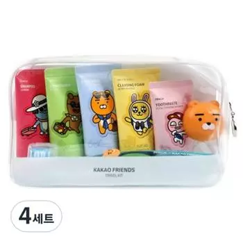 Minis Kakao Friends travel toiletries, 4 sets