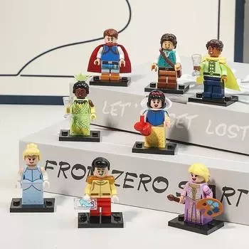 MINISO Дисней Белоснежка Золушка Мышь Мини-фигурка Строительные блоки Детские Игрушки для мальчиков и девочек Подарки на день рождения Рождество NO BOX