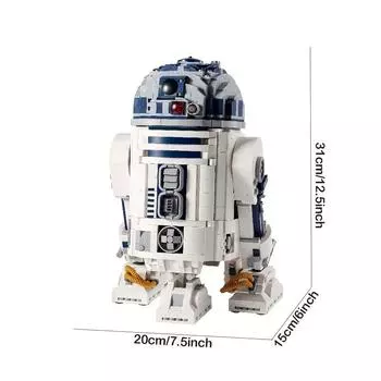 MINISO Disney Moive Series Classic R2D2 Robot Building Blocks Sets 2314Pcs Moc Modular Bricks 75308 Детские подарки