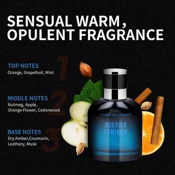 MINISO League of Legends Eau De Toilette Стойкий парфюм для мужчин, 50 мл, Дикий воин