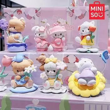 Miniso Mikko Flower Series Подтвержденные фигурки в скрытой коробке Случайный стиль Коллекционные украшения Украшение для настольной витрины Идеальные подарки на день рождения 1PC