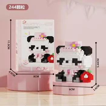 Miniso Sanrio Toys Building Blocks Micro Diamond Bricks Disney Hello Kitty Kuromi Panda Montessori Blocks For Kids Gifts No box