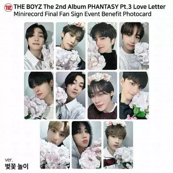 Минизапись The Boyz Phantasy Pt.3 Love Letter, финальная фотокарточка с фан-подписью Jacob