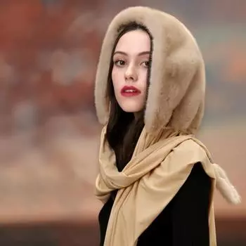 Mink hat scarf one UNI чёрный