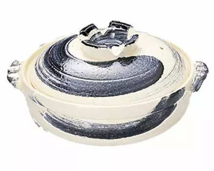 Mino Sarara жаропрочный готический глиняный горшок Hakeme глубокий открытый для 4-5 человек, изготовленный из посуды Banko, без огня. 9, Люди, Япония,