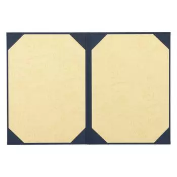 Mino Shokai Certificate File Cloth Navy Blue No Pad 2 sheets (A4 9272-08)