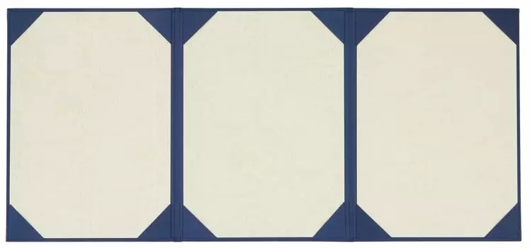 Mino Shokai Certificate File Cloth Navy Blue No Pad 3 sheets (A4 9275)