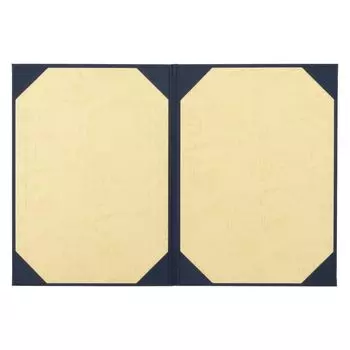 Mino Shokai certificate file cloth navy blue A4 2 sheets 8222-08