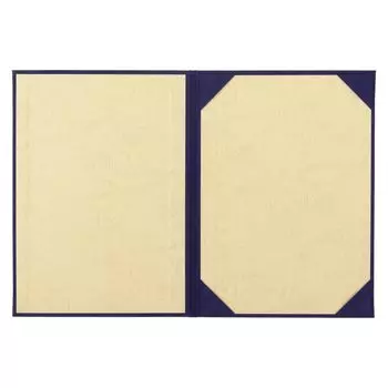 Mino Shokai certificate file flocked navy blue A4 certificate (suede style) 8282-01