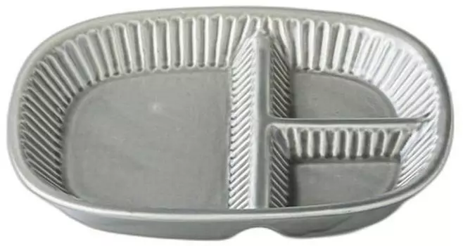MINO Sogi Lunch Plate Gray x 17 x Lunch Plate Setomonohonpo [21 3cm] серый