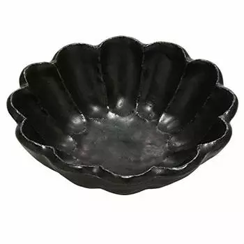Mino Ware 555-0042 Kaneko Komohei Linka Bowl, Plate, Small Bowl, Black, Kneeling Flower Diameter, Approx. 4.7 inches (12 cm), Microwave and Dishwasher
