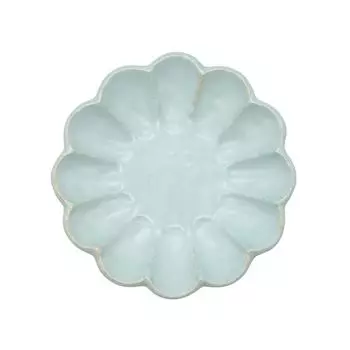 Mino Ware 555-0106 Kaneko Komohei Linka Plate, Medium Plate, Sky Blue, Mixed Flowers, Diameter Approx. 6.1 inches (15.5 cm), Microwave and Dishwasher