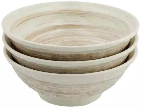 Mino Ware 6.3 Ramen Bowl Set of 3 Hakeme Konahiki 142278(3)