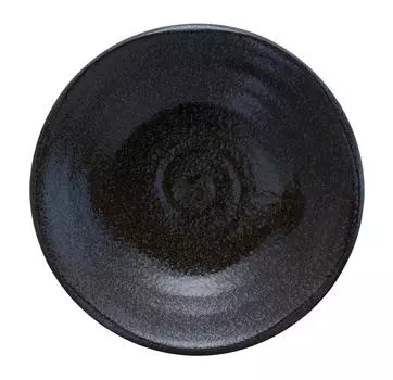Mino Ware Black Pasta Curry Medium Approximately 21cm in Microwave and Dishwasher Made in Japan Plate, Plate, Plate, Diameter, Safe, Simple, Plain,