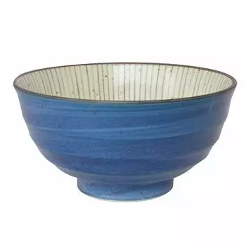 Mino ware bowl, approx. diameter 17 x height 9 cm, inner picture Tokusa Rokubei, made in Japan K771414