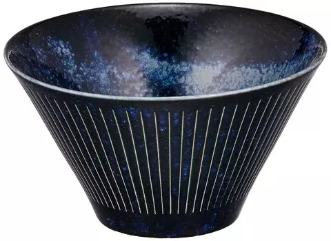 Mino ware bowl, plate, bowl, 5 inch bowl, 16 cm, reverse mold, blue, made in Japan 132-1212