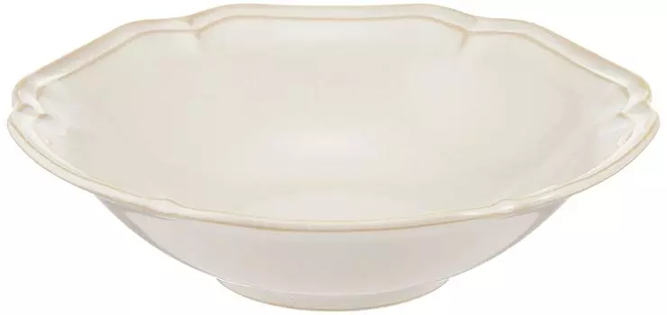 Mino Ware Bowl Plate Flat Bowl Approx. 17cm Antique White Made in Japan 132-5039