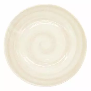 Mino ware brushed rice flour curry plate, pasta plate, deep plate, diameter approx. 21 x depth 4.7 cm, microwave and dishwasher safe, white, made in