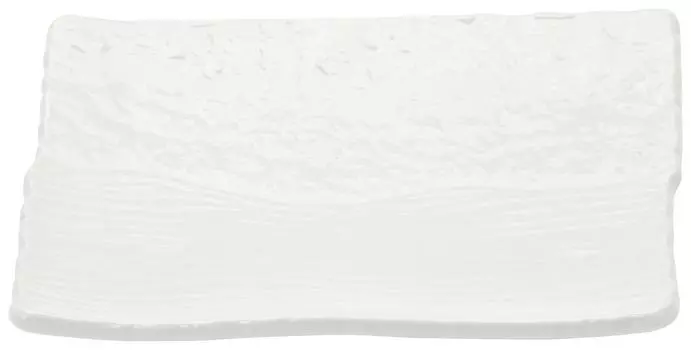 Mino Ware Ceramic Plate, Long Square Plate, Hakuraku, Approximately Width 20.7 x Depth 14cm, Microwave and Dishwasher Safe, Made in Japan 211-22-41e