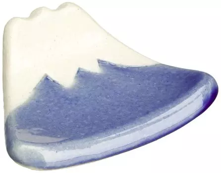 Mino ware chopstick rest, cute chopsticks, Mt. Fuji, blue, approx. width 5 x depth 4.2 cm, made in Japan 133610