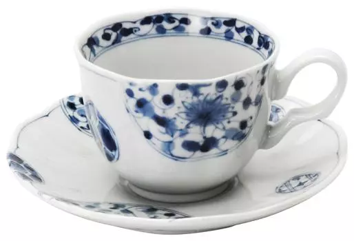 Mino Ware Coffee Cup & Saucer Hana Imari Pattern Diameter Approximately 9 x Height 7cm Capacity Approximately 230ml Coffee Bowl Dish Ceramic