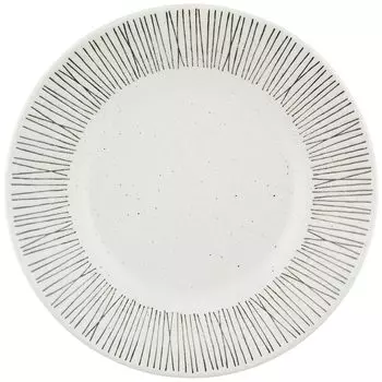 Mino Ware Curry Plate Pasta Plate 21cm Reverse Wire White Made in Japan Approx. 132-0807