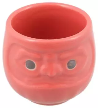Mino Ware Daruma Cup Красный K10190