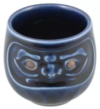 Mino Ware Daruma Cup Navy K10193