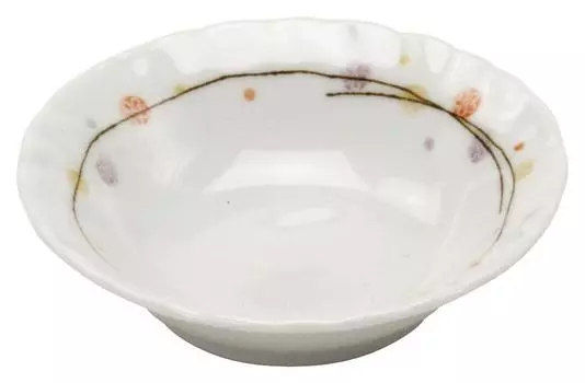 Mino Ware Deep Plate Set of 10 Hanatemari 3.5 150129(10)