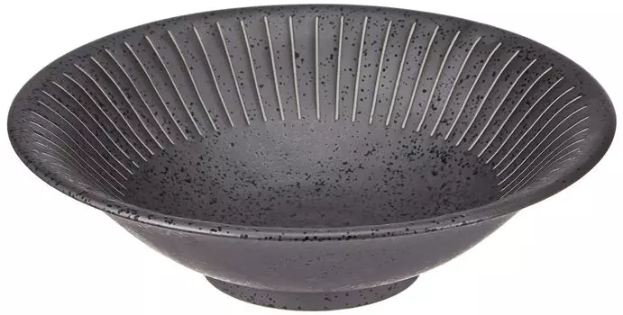Mino ware flat pot, bowl, plate, approx. 18cm, black Mikage Jugusa, microwave and dishwasher safe, made in Japan 130-0202
