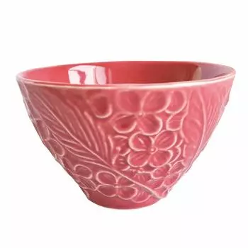 Mino Ware Fleur Bowl S Wine Red K14207
