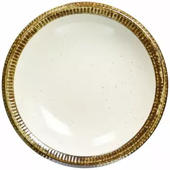 Mino ware Fuchisabi powder pasta plate 132-0805