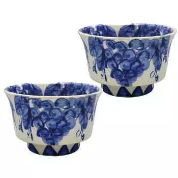 Mino Ware Hashibabe Elevated Small Bowl Bowl Dish Approx. 12cm Diameter Pair Tableware Set of 2 (Gosu/Grape) Made in Japan 044-0043p