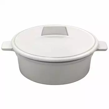 Mino Ware Heat Resistant Pottery Cocotte M Tricolor White Diameter approx. 15.5 x Height 7.8cm Microwave Oven Safe Made in Japan 509-17