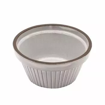Mino Ware Heat Resistant Pottery Souffle Cup Tricolor White Diameter Approx. 10 x Height 5.2cm Microwave Oven Safe Made in Japan 509-02
