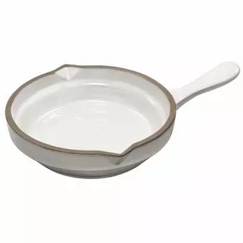 Mino Ware Heat Resistant Pottery with Handle Plate Dish Tricolor White Approximately 14 cm Width x 5 cm Height Microwave Oven Safe Made in Japan