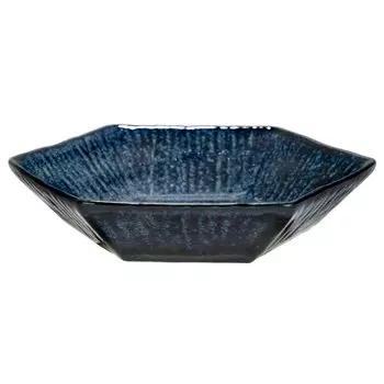 Mino ware hexagonal medium bowl kiln variant 123-0422 132-0221