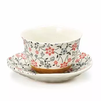 Mino Ware Izumi Bunzan Ippuku Bowl Amaryllis Red Y1407